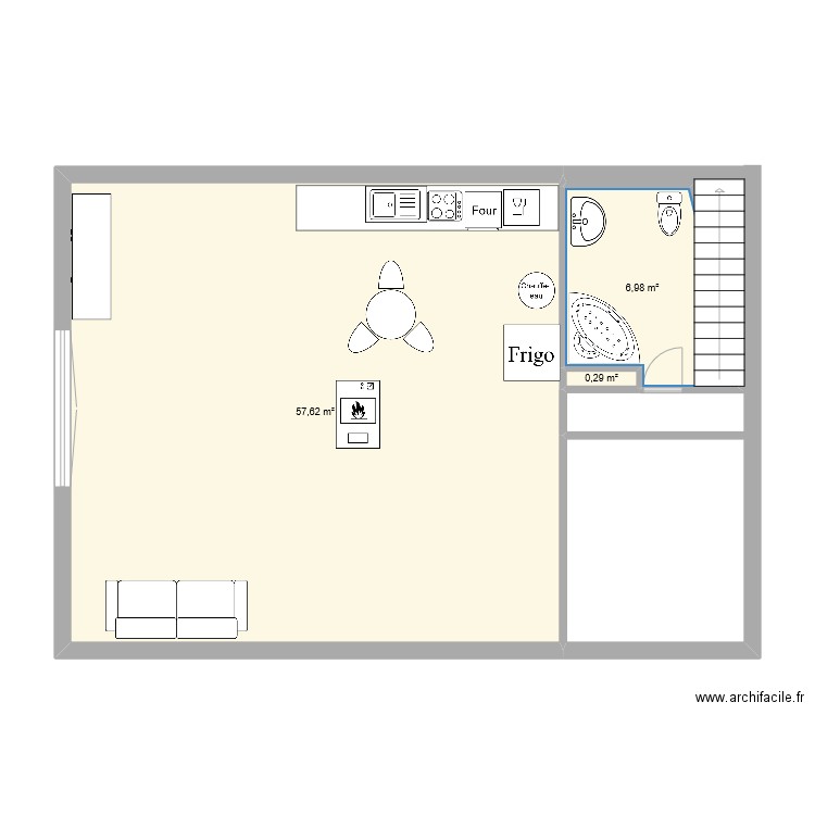 etage god. Plan de 0 pièce et 0 m2