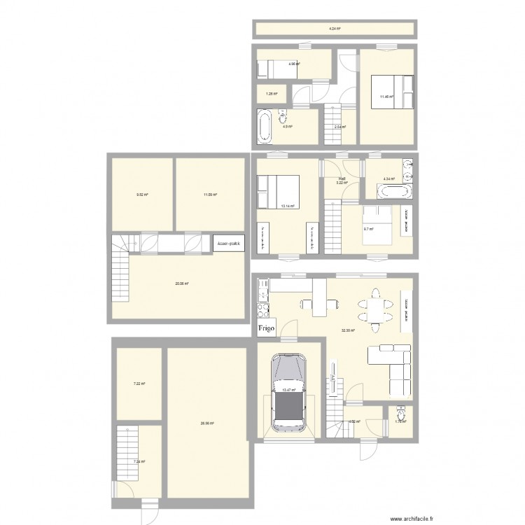Maison détaillée 4. Plan de 0 pièce et 0 m2