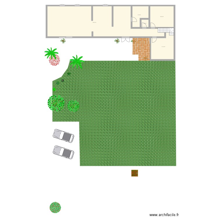 Noailles et aménagement jardin. Plan de 0 pièce et 0 m2