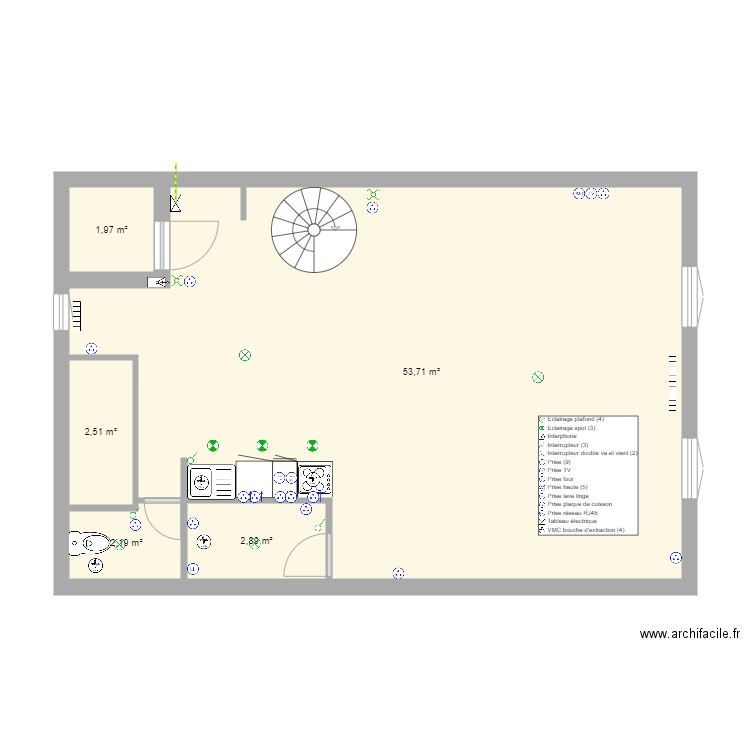 la reole thomas rdc prise app2. Plan de 8 pièces et 130 m2