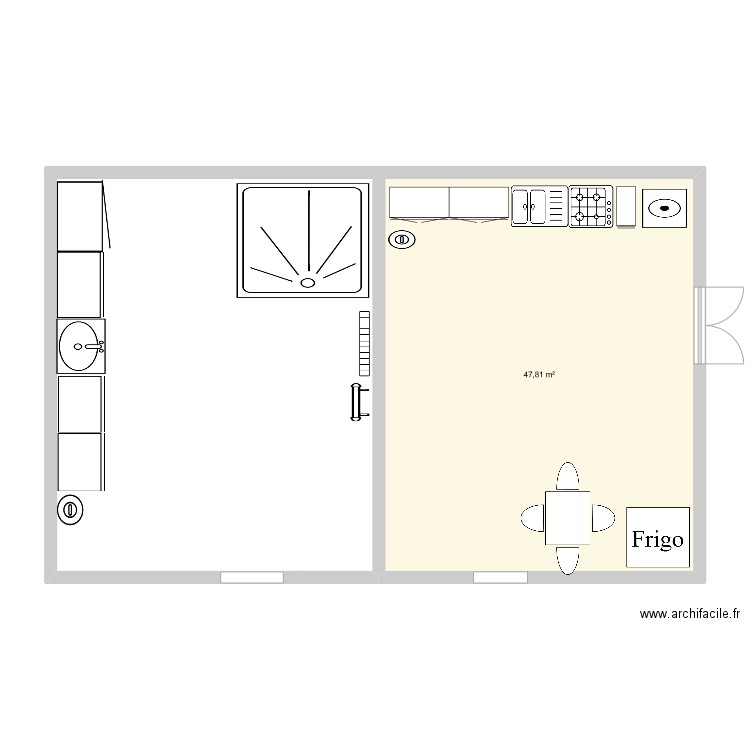 plan appartement. Plan de 0 pièce et 0 m2