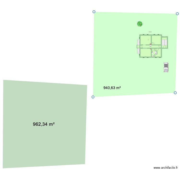 PLAN Pouilly meublé. Plan de 19 pièces et 206 m2