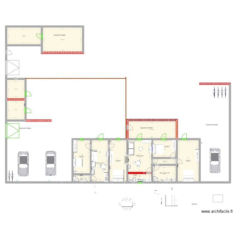 Amed. Plan de 33 pièces et 428 m2