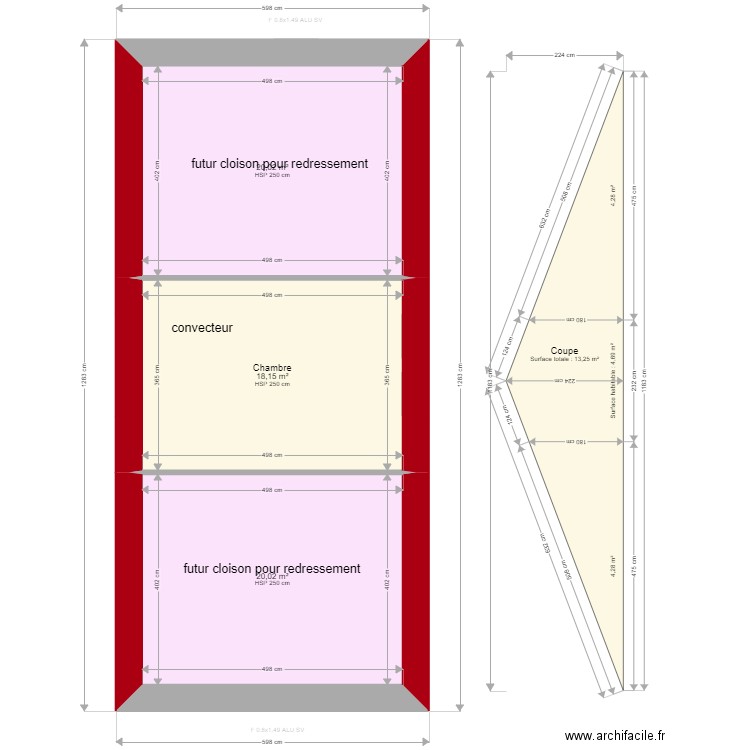 Bergamo. Plan de 14 pièces et 209 m2