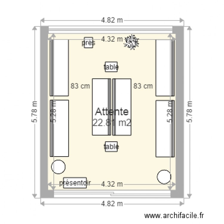 Attente 6x4pl. Plan de 0 pièce et 0 m2