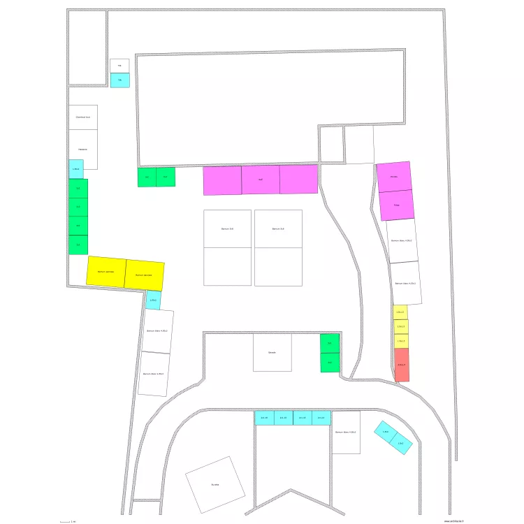 Terrain SBP. Plan de 