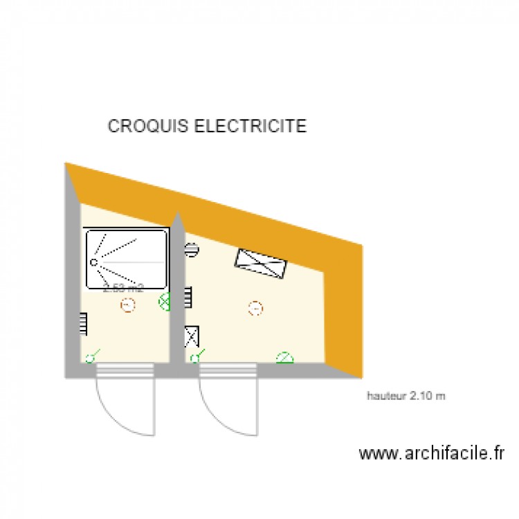CROQUIS electricite LOCAL TECHNIQUE. Plan de 0 pièce et 0 m2