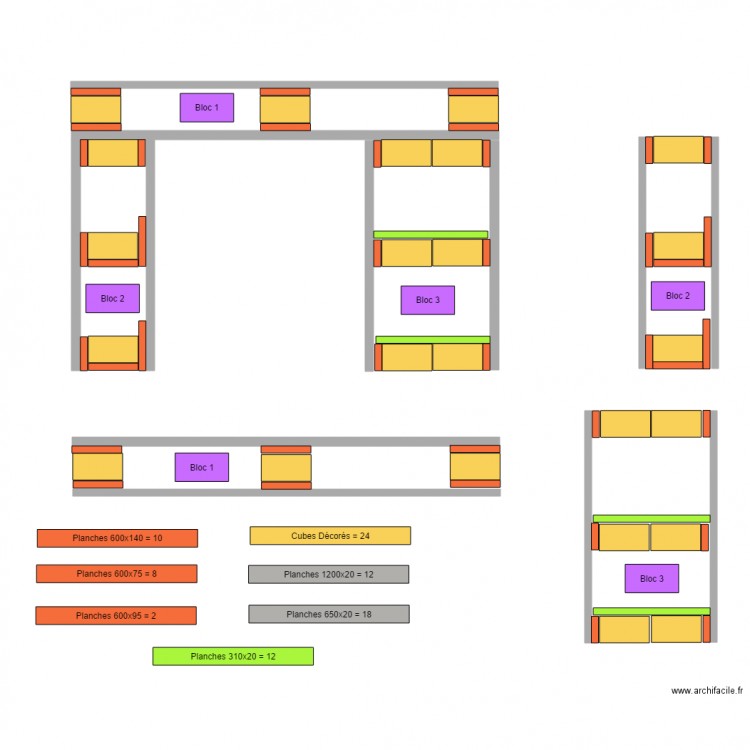 Bureau palette. Plan de 0 pièce et 0 m2