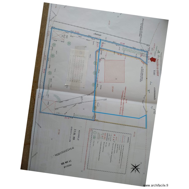 ST MARTIN bornage si entrée sud est parcelle environ 970m2. Plan de 0 pièce et 0 m2