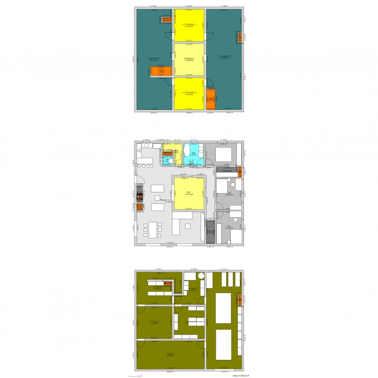 plan 3 ch .01. Plan de 0 pièce et 0 m2