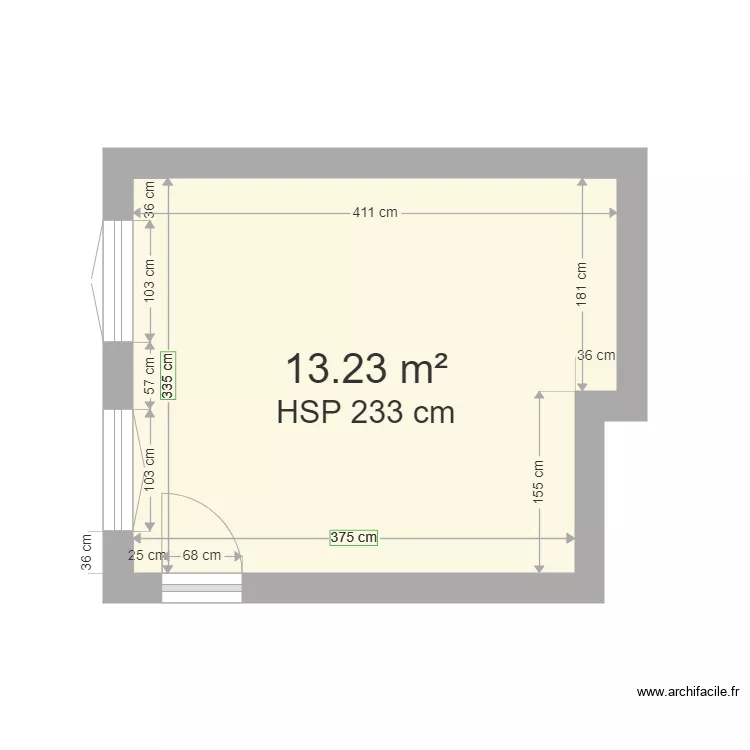 Chambre 1er arri&egrave;re. Plan de 
