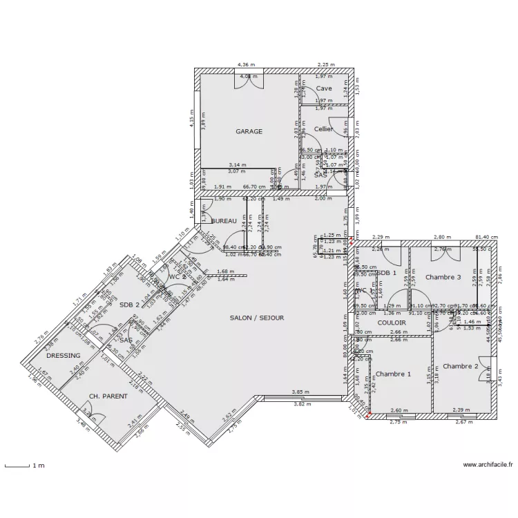 Projet maison. Plan de 