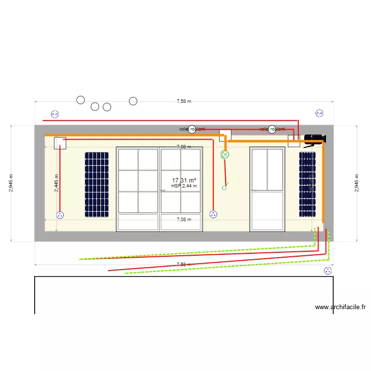 elec salon terrasse. Plan de elec salon terrasse. Plan de
