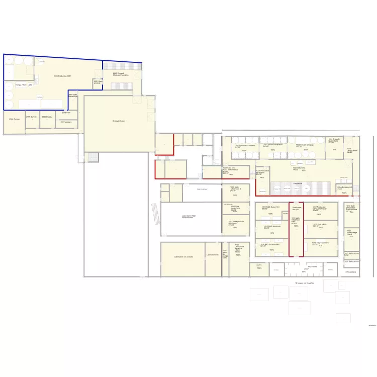 170119 Phase 1 agrandissement Est locaux et occupationV40. Plan de 170119 Phase 1 agrandissement Est locaux et occupationV40. Plan de