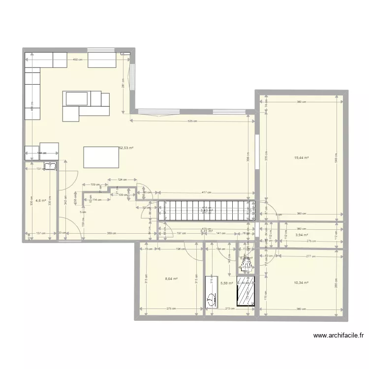 Plan maison bas. Plan de 