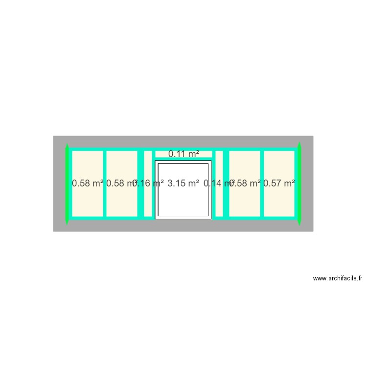 chambre 1 et 2 murs 5 et 6 rails. Plan de 0 pièce et 0 m2