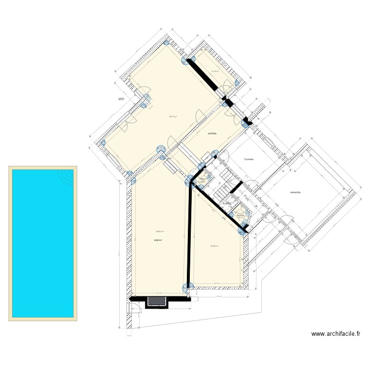 rdc 1. Plan de 0 pièce et 0 m2