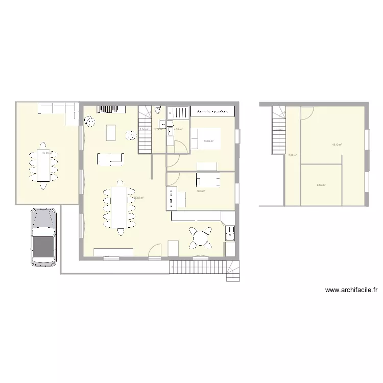 MC les Ch&egrave;res Bas. Plan de 