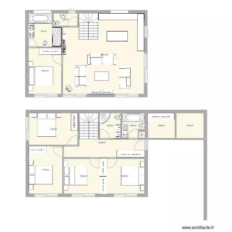 petit chalet. Plan de 