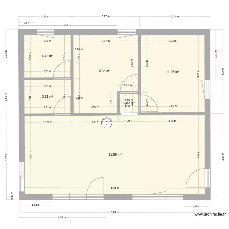 tiny-loft. Plan de 6  et 62 m²