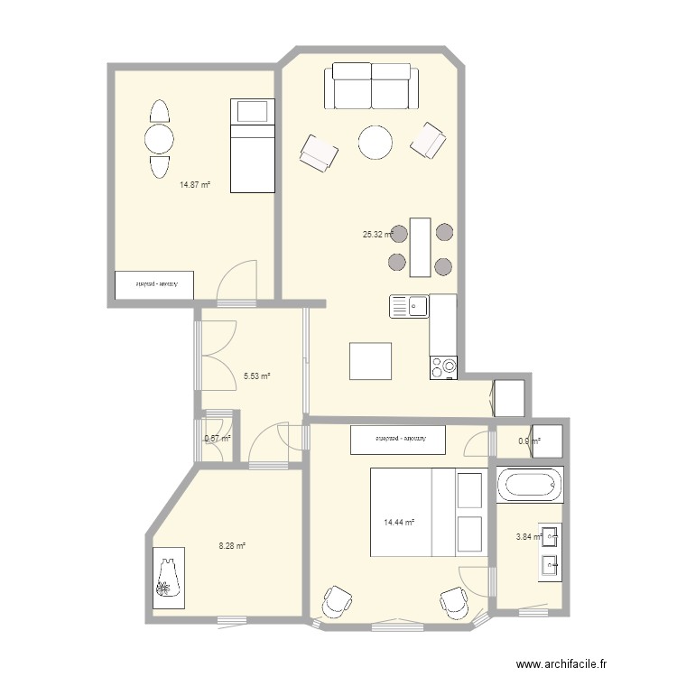 Appartement 1. Plan de 0 pièce et 0 m2