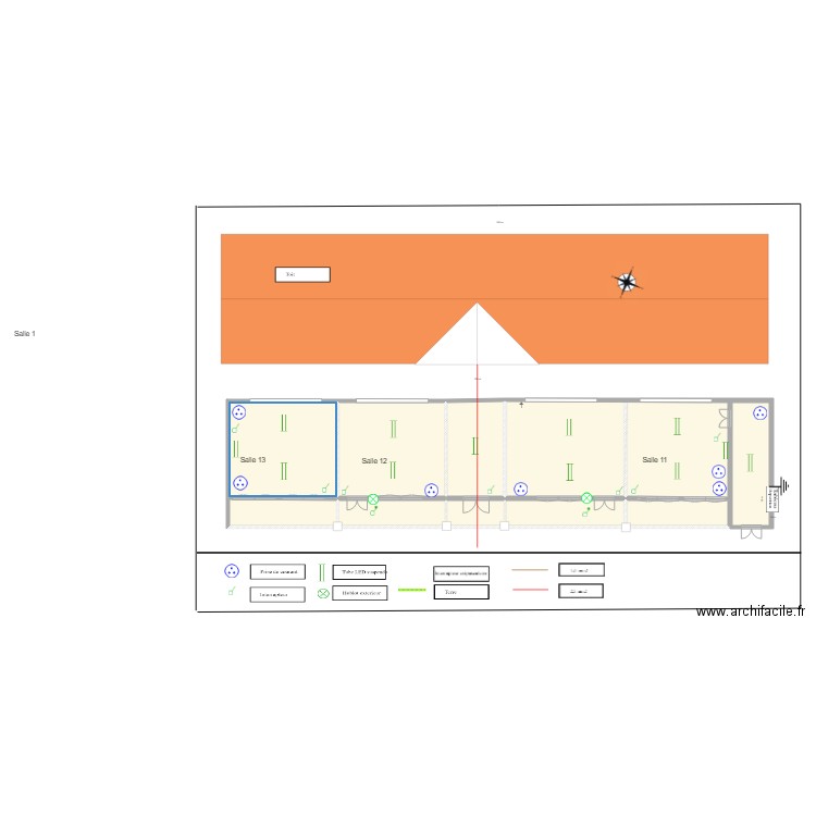 Lycée Anbohimandroso classes Bib-11-lecture-12-13. Plan de 6 pièces et 302 m2