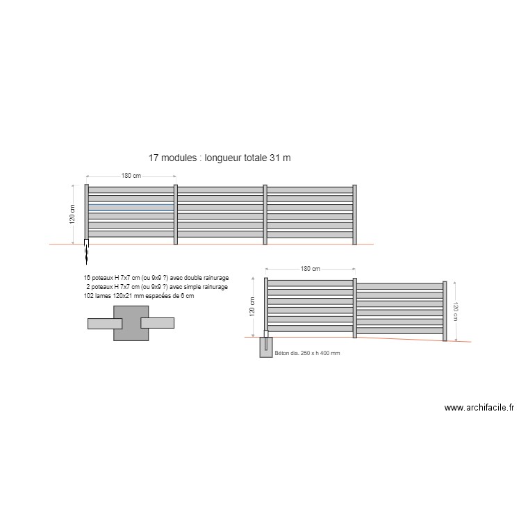 Cloture 2. Plan de 0 pièce et 0 m2