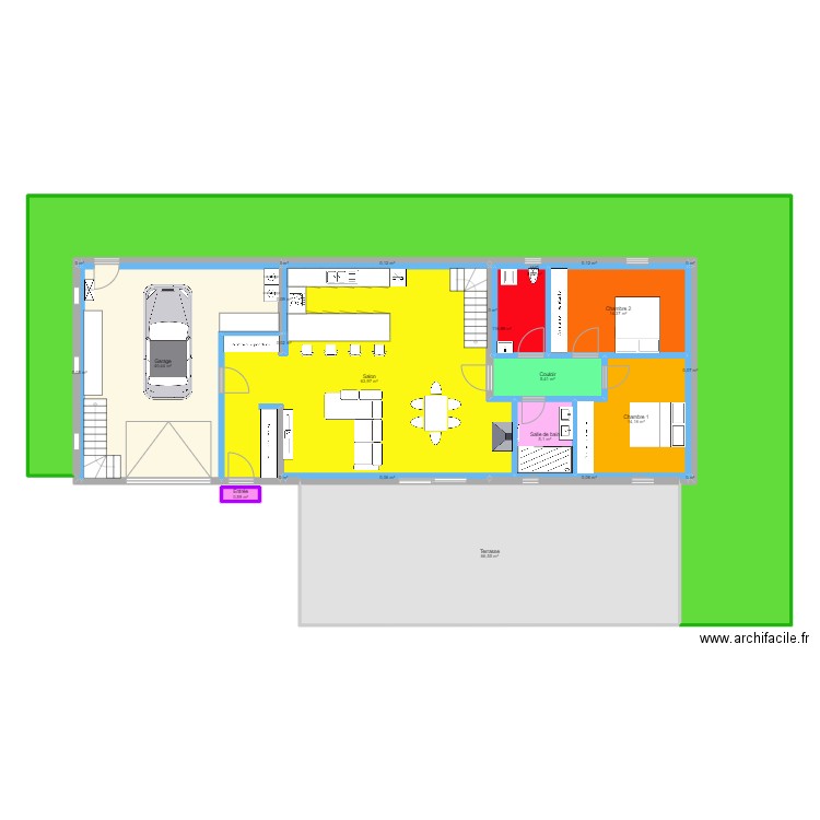 maison 3. Plan de 24 pièces et 333 m2