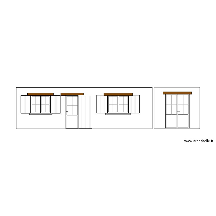 Facade sud Cible v2. Plan de 0 pièce et 0 m2