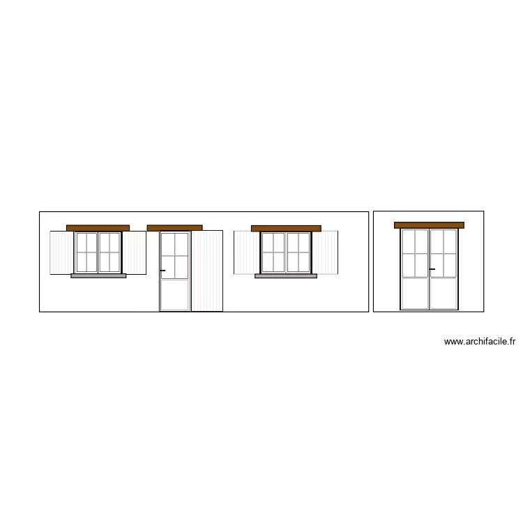 Facade sud Cible v2. Plan de 