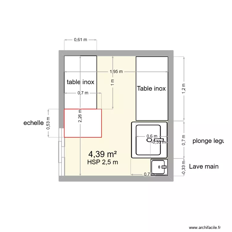 PORTICCIO. Plan de 1 et 4 m² PORTICCIO. Plan de 1 et 4 m²