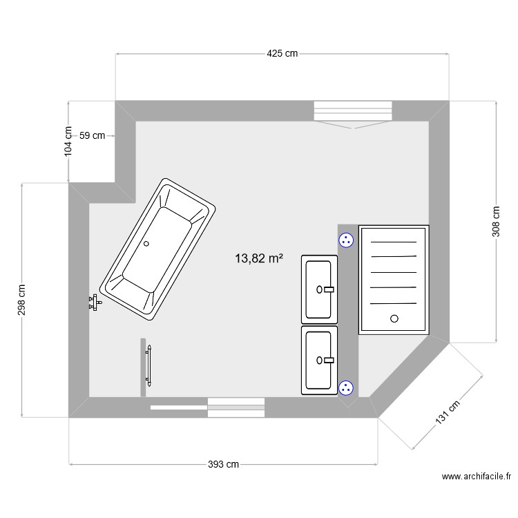 salle de bain parents. Plan de 0 pièce et 0 m2