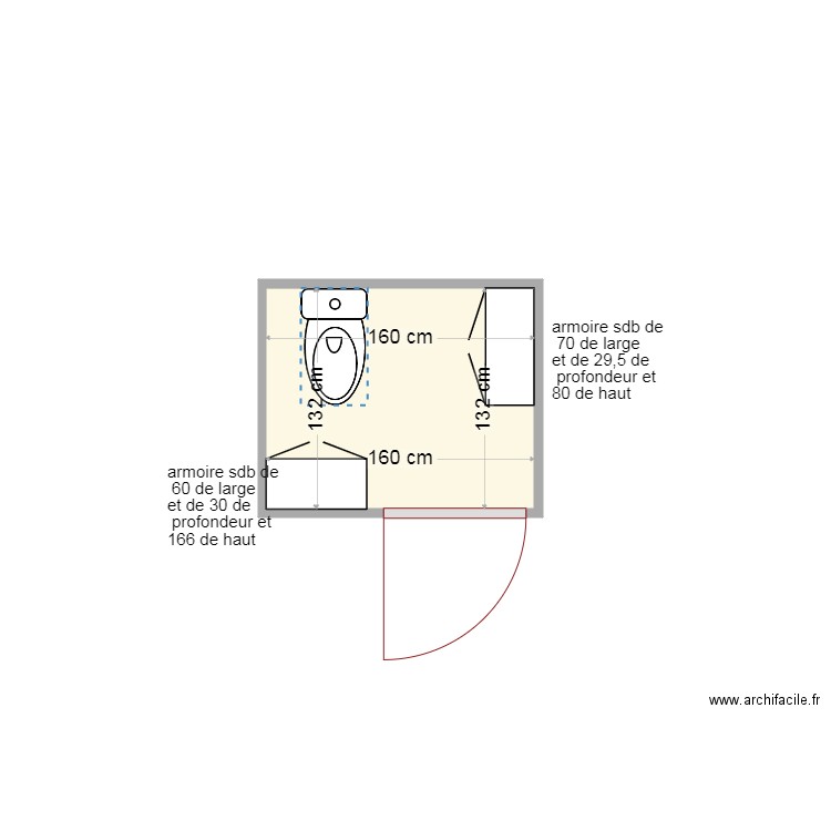 AMENAGEMENT WC. Plan de 0 pièce et 0 m2