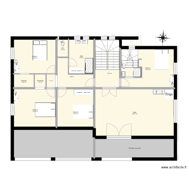 B Etage 6. Plan de 0 pièce et 0 m2