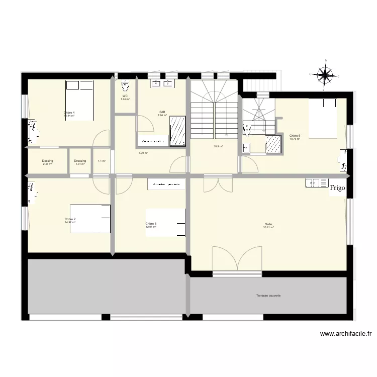 B Etage 6. Plan de 