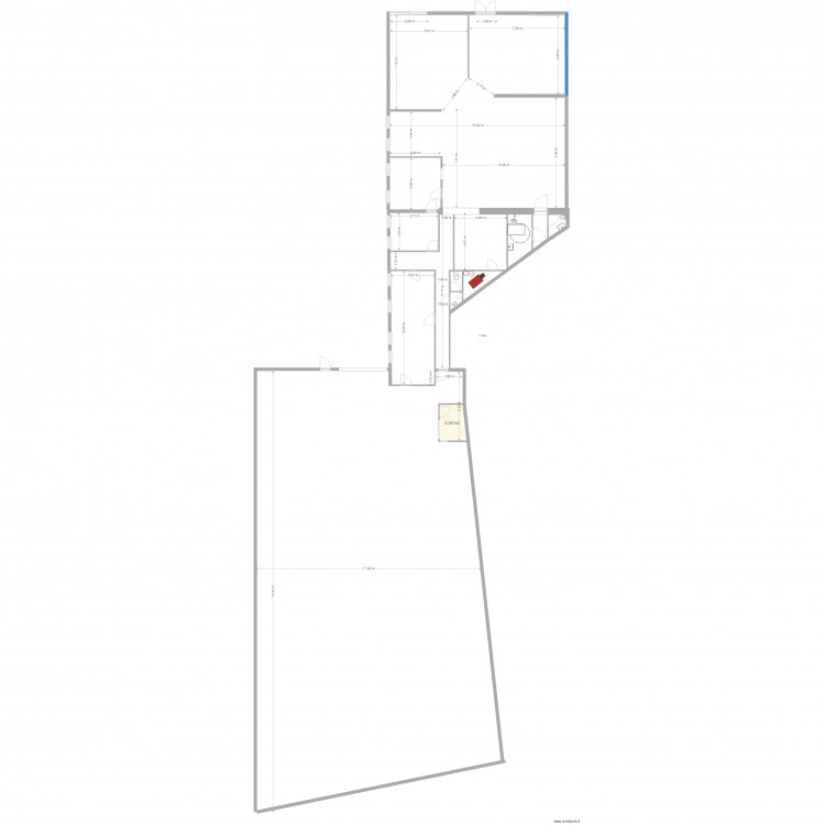 Modification local 1. Plan de 0 pièce et 0 m2