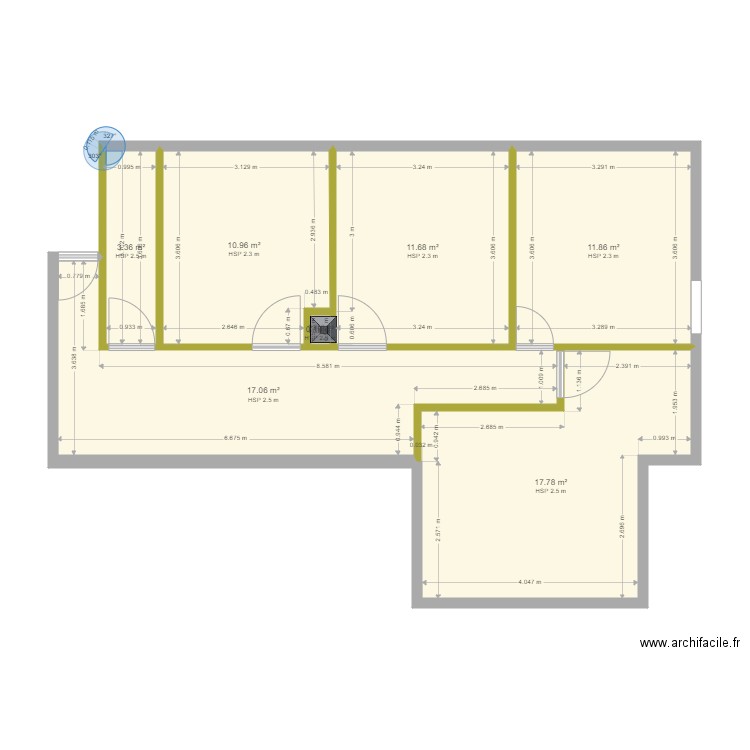 etage. Plan de 0 pièce et 0 m2