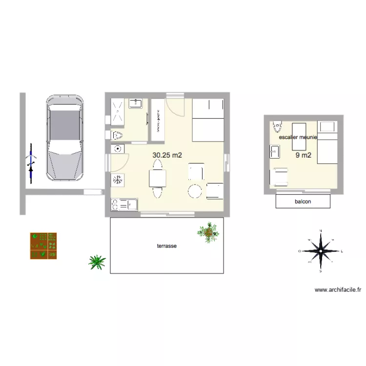studio carré . Plan de studio carré . Plan de