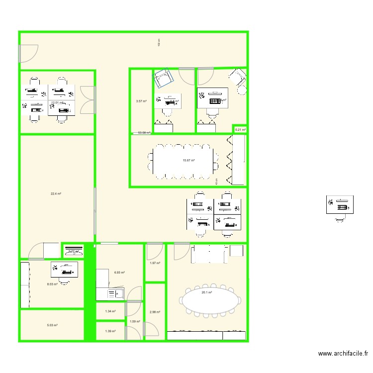 RDC SANTOR5 vide. Plan de 0 pièce et 0 m2