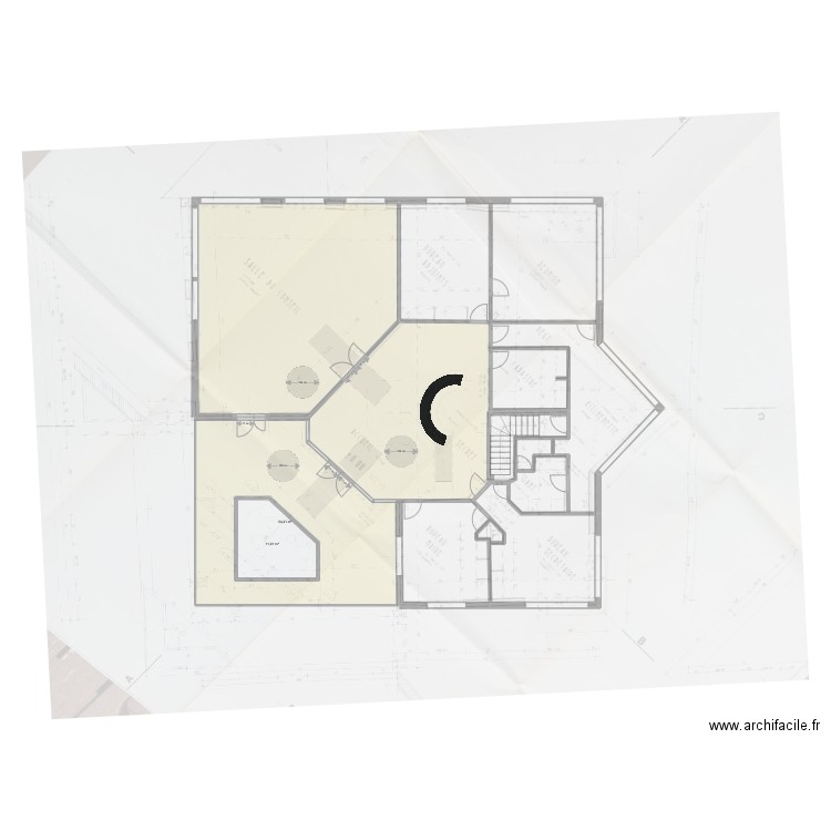 MAIRIE MERCUROL. Plan de 12 pièces et 342 m2