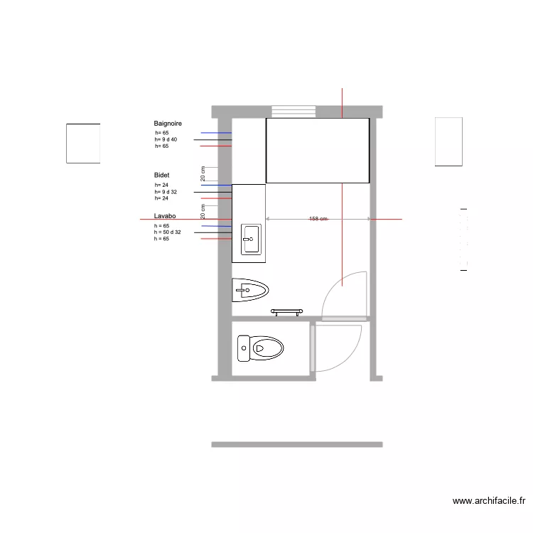 Salle de Bains Projet B6. Plan de 