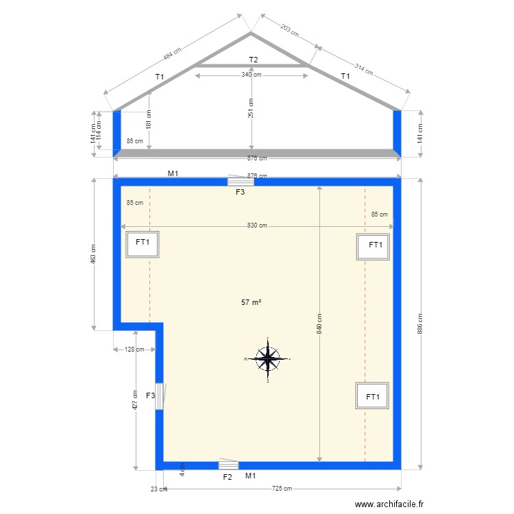 plan DEY. Plan de 0 pièce et 0 m2