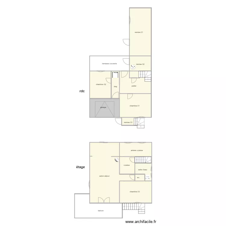charneau 1421. Plan de 