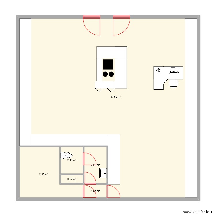 SHOW-ROOM DE CAMBRONNE. Plan de 6 pièces et 112 m2