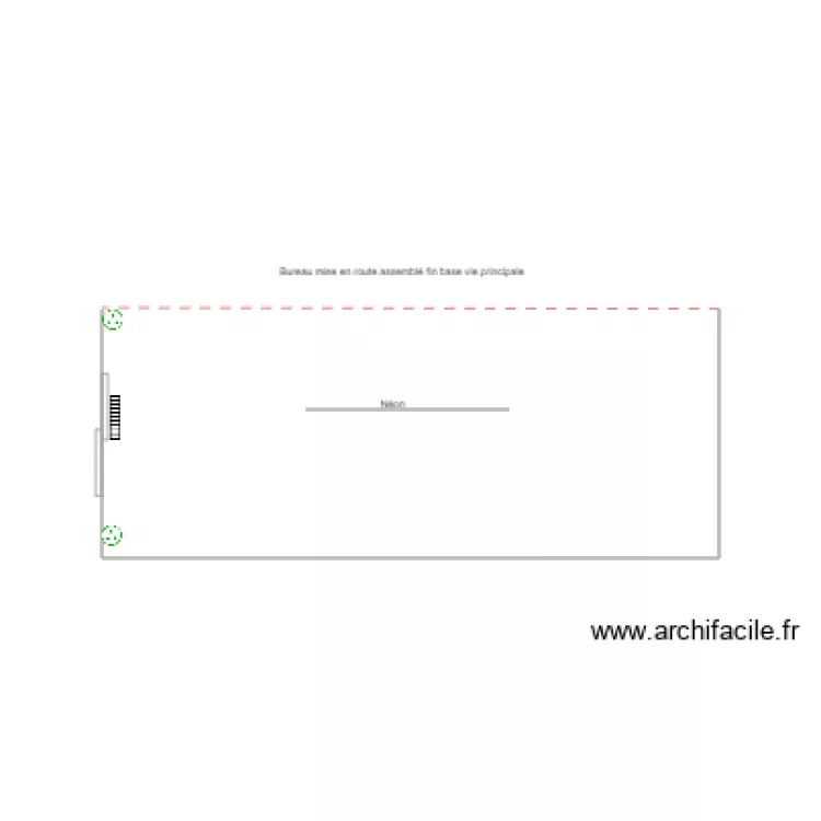 bureau mise en route assembl&eacute; fin  base vie principale. Plan de 