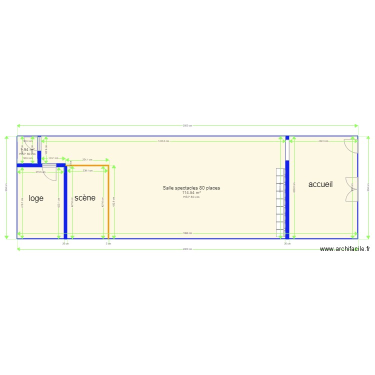 Théâtre. Plan de 0 pièce et 0 m2