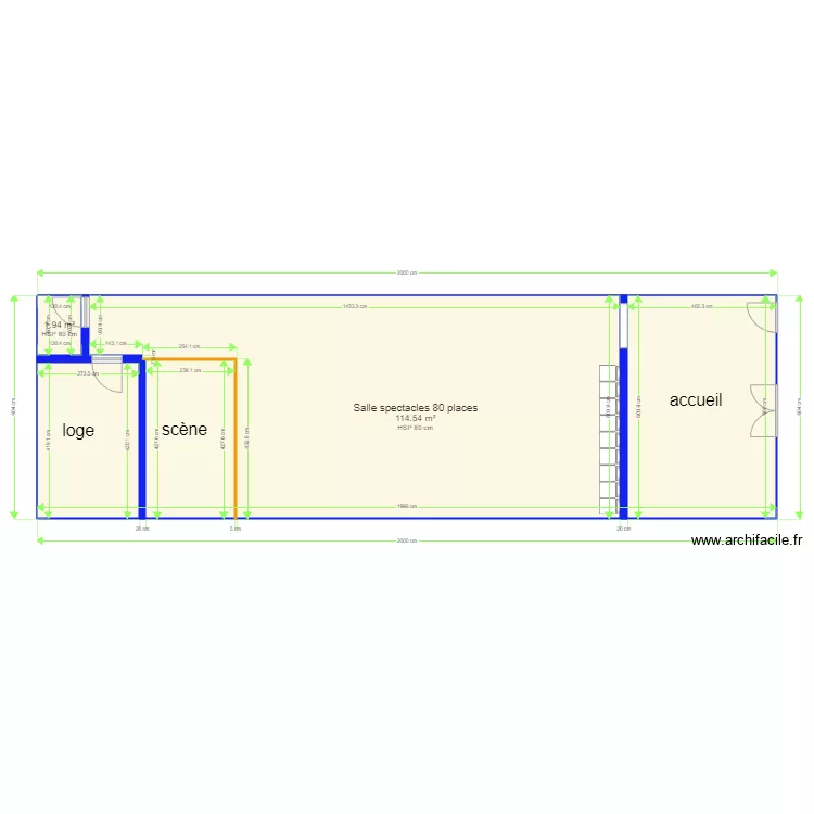 Th&eacute;&acirc;tre. Plan de 