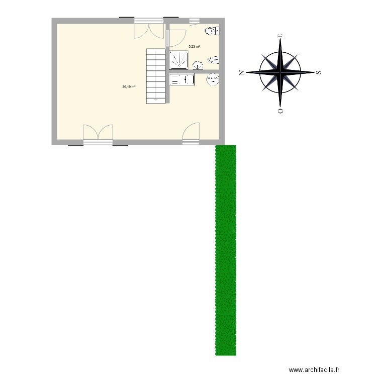 Rte de Borthélo. Plan de 8 pièces et 84 m2