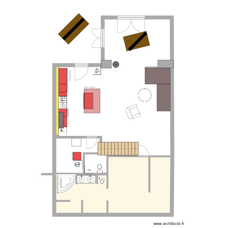 maison le cailar amenagement 18. Plan de 2 pièces et 8 m2