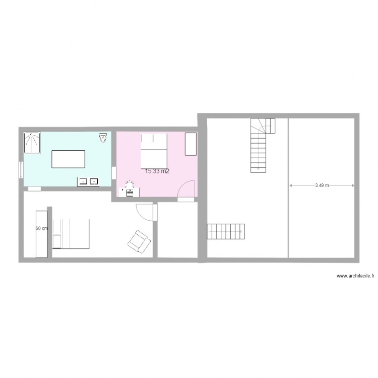 maisonetage. Plan de 0 pièce et 0 m2